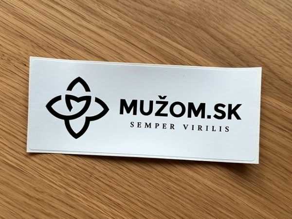 Nálepka - Logo Muzom.sk - biela 1