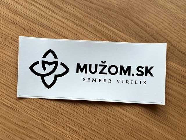 Nálepka - Logo Muzom.sk - biela 9
